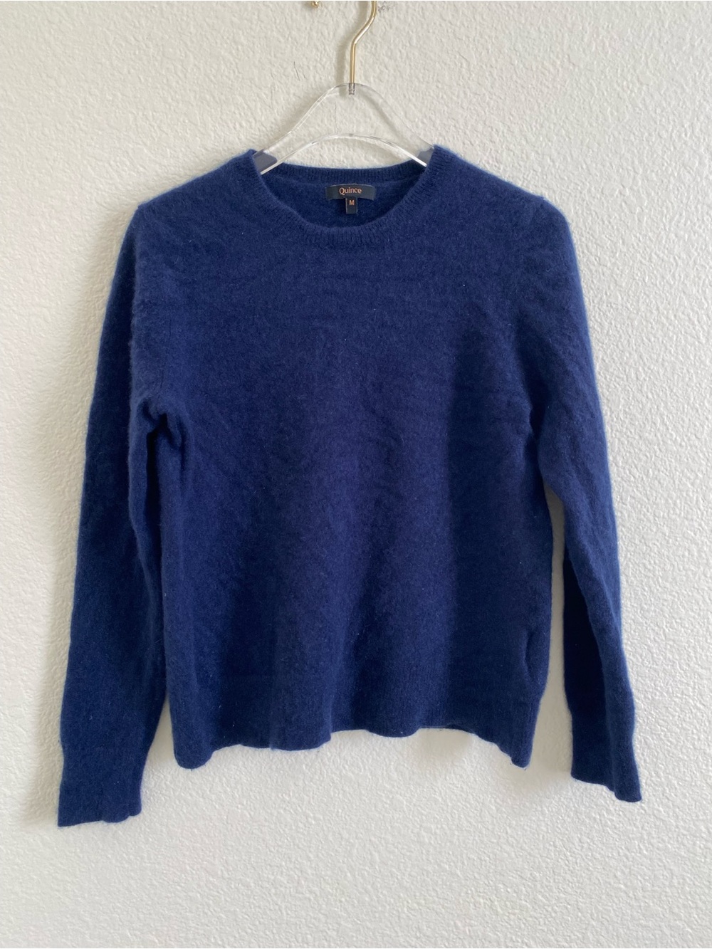 Quince Mongolian Cashmere Crewneck Sweater Navy